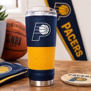 NBA Indiana Pacers 24 oz Vacuum Insulated Stainless Steel Tumbler NWT